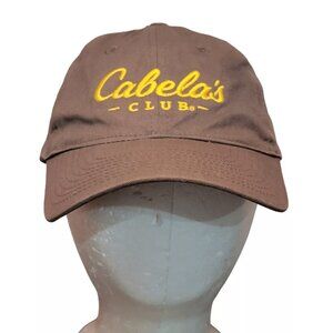 Cabela's Club Gray & Yellow Adjustable Baseball Hat Cap Strapback Adult OSFM